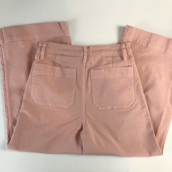 Madewell Emmett Wide-Leg Crop Pant Pink High Rise Pink  27 - Picture 8 of 9